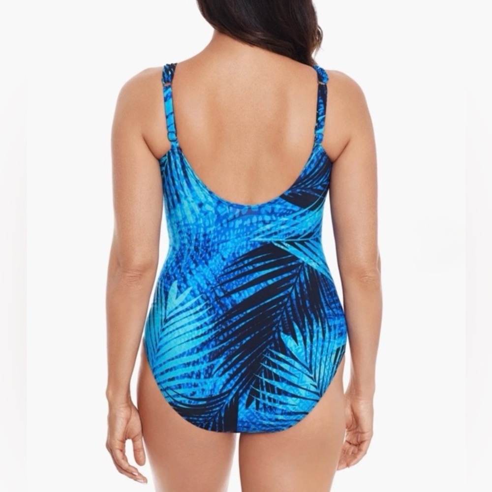 Miraclesuit Shadowcat Siren One-Piece Swimsuit Palm Design Size 16 View 4